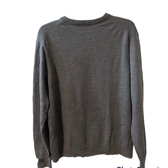 Hart Schaffner Marx Extra Fine Merino Wool Gray Lightweight Sweater Size L - Picture 2 of 5